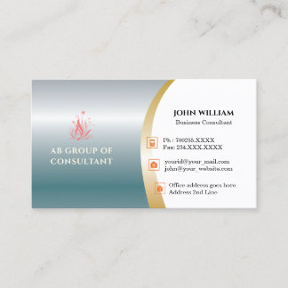 Business Consultant modern with logo template  Business Card