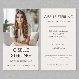 Business Consultant Neutral Professional Photo  Card