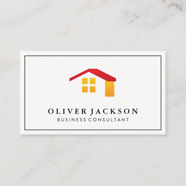 Business Consultant | Real Estate Agent Business Card (Front)