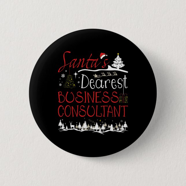Business Consultant Xmas Job Cute Christmas  6 Cm Round Badge (Front)