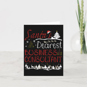 Business Consultant Xmas Job Cute Christmas  Card