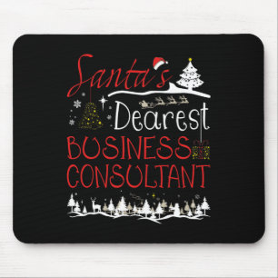 Business Consultant Xmas Job Cute Christmas Mouse Mat