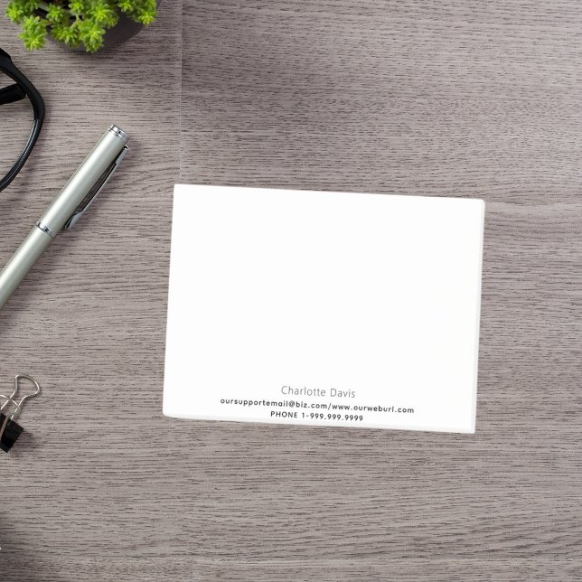 Business contact information brand colour post-it notes (Creator Uploaded)