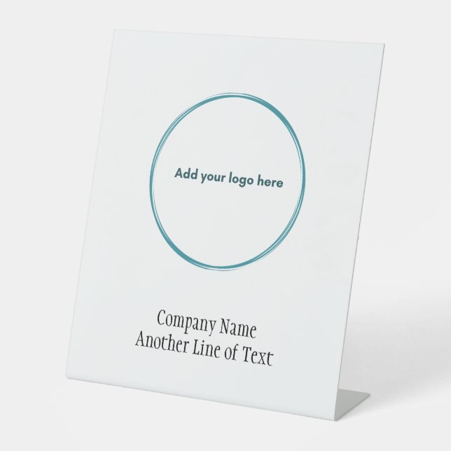 Business Corporate Add Your Logo Professional   Pedestal Sign (Front)