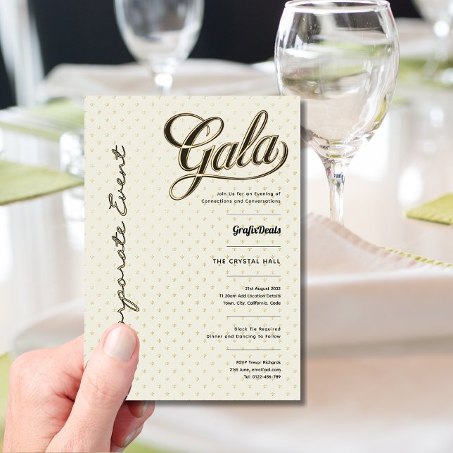 Business Corporate Charity Fundraising Elegant Invitation (Creator Uploaded)