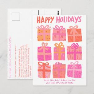 Business Corporate Christmas Holiday CUSTOM Photo Postcard
