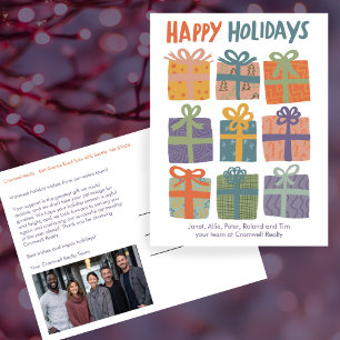 Business Corporate Christmas Holiday CUSTOM Photo Postcard