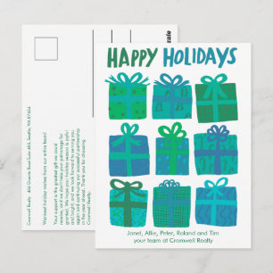 Business Corporate Christmas Holiday CUSTOM Photo Postcard