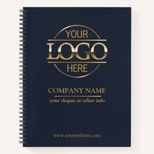 Business Corporate Company Logo Blue Promotional  Notebook