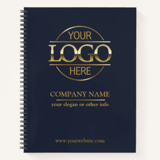 Business Corporate Company Logo Blue Promotional  Notebook