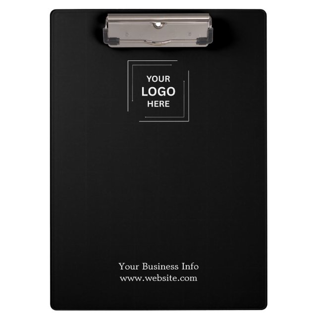 Business Corporate Company Minimalist Custom Logo Clipboard (Front)
