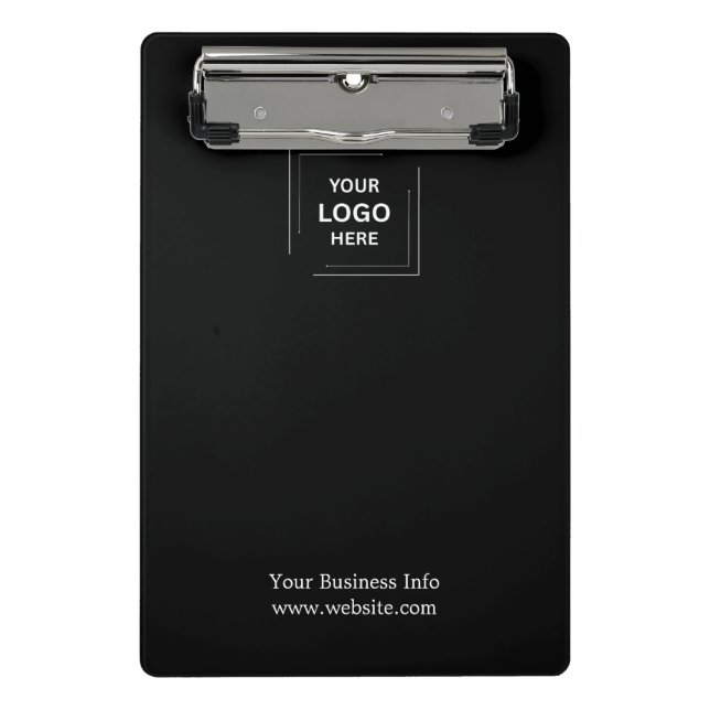 Business Corporate Company Minimalist Custom Logo Mini Clipboard (Front)