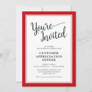 Business Corporate Customer Appreciation Dinner Invitation