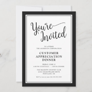 Business Corporate Customer Appreciation Dinner Invitation