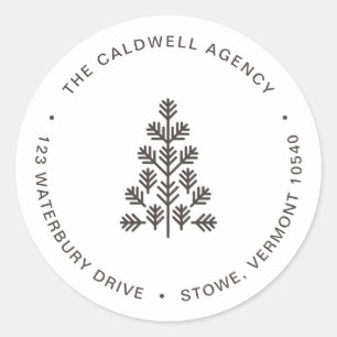 Business Corporate Holiday Brown Address Label
