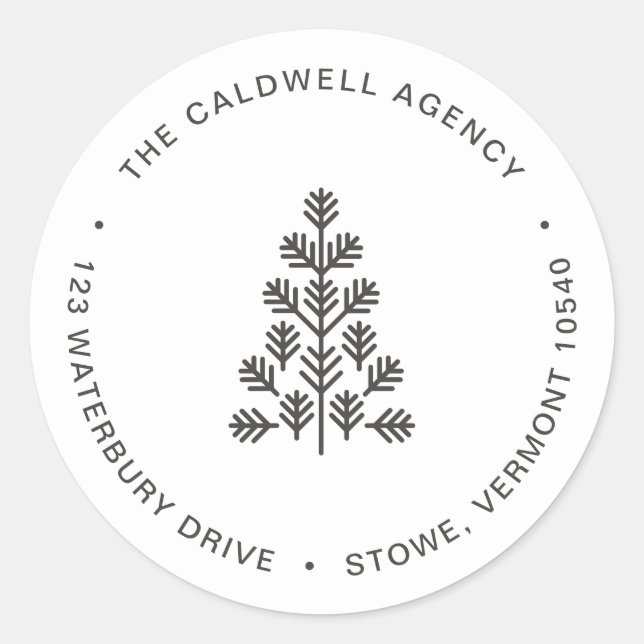 Business Corporate Holiday Brown Address Label (Front)