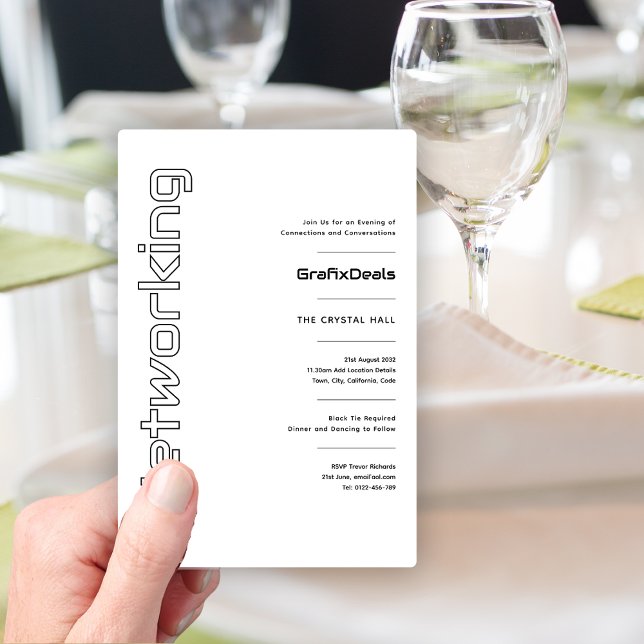 Business Corporate Tech Network Minimal Events Invitation (Creator Uploaded)