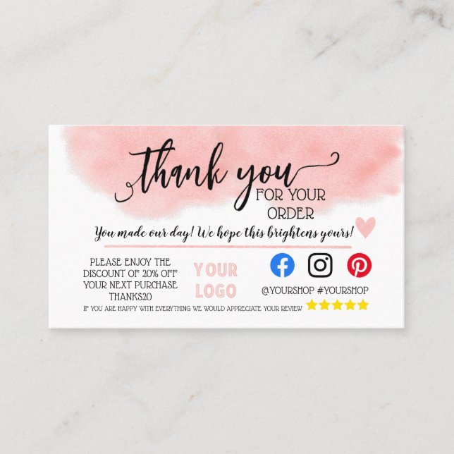 Business coupon offer marketing new address referral card (Front)