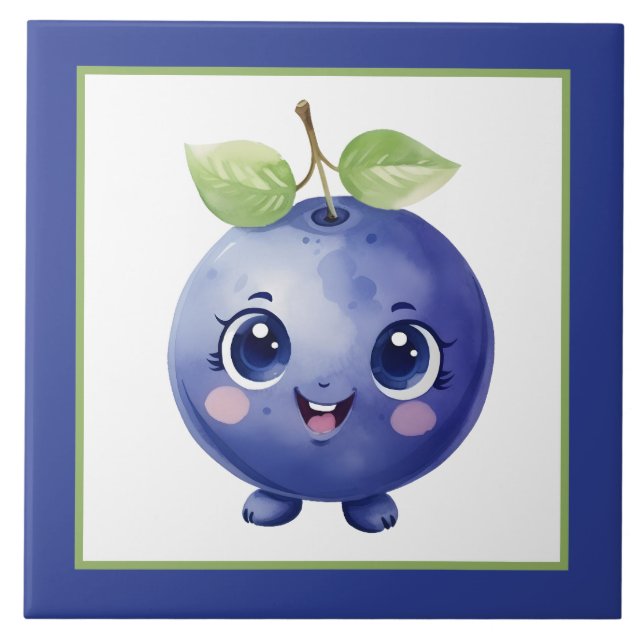 business crafting home fruit blueberry tile (Front)