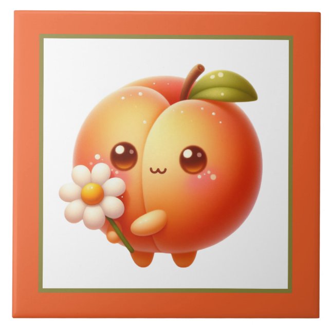 business crafting home fruit peach  tile (Front)