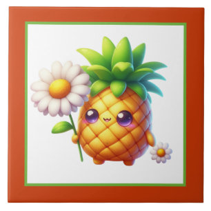 business crafting home fruit pineapple ceramic tile
