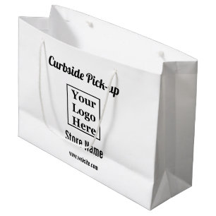 Business Curbside Pick-Up on Your Logo Here Large Gift Bag