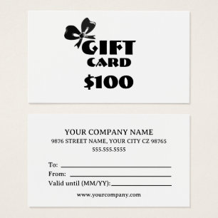 Business Custom Gift Card