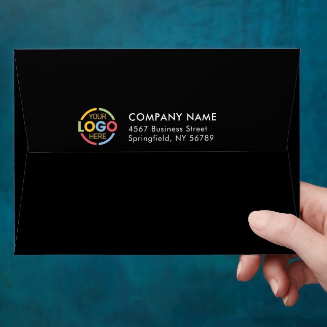 Business Custom Logo Professional Return Address Envelope (Hand)