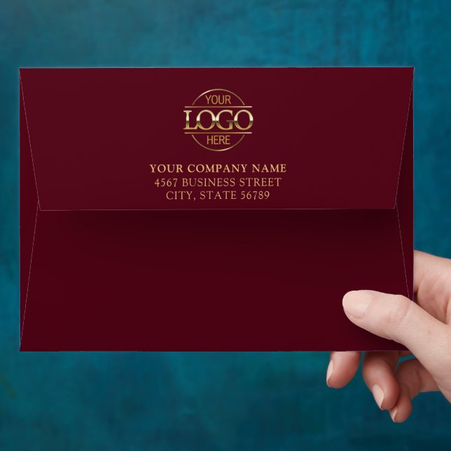 Business Custom Logo Professional Return Address Envelope (Hand)