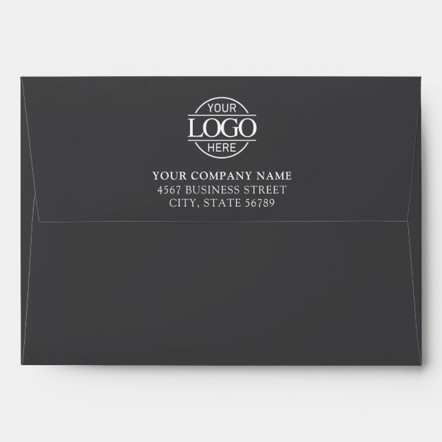 Business Custom Logo Professional Return Address Envelope (Back (Top Flap))