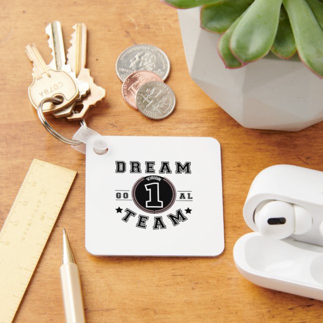 Business Custom Logo Teamwork Motivational Office Key Ring (Desk)