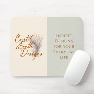 Business Custom Logo Yellow Green Minimalist Mouse Mat