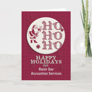 Business Custom Name Happy Holidays Christmas Holiday Card