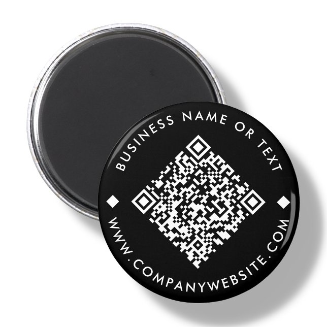  Business Custom QR Code Black Magnet (Creator Uploaded)