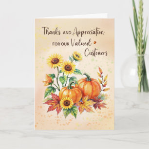 Business Customer Appreciation on Thanksgiving  Card