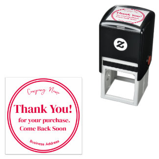 BUSINESS CUSTOMIZABLE THANK YOU . RUBBER STAMP