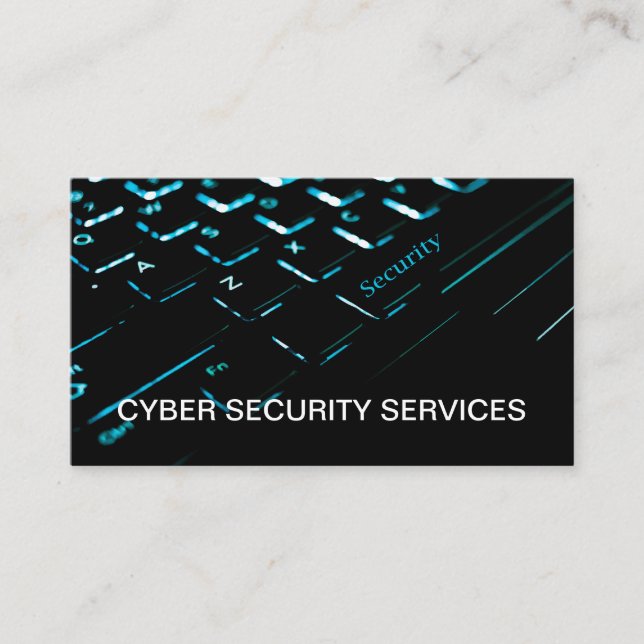 Business Cyber Security Services Business Card (Front)