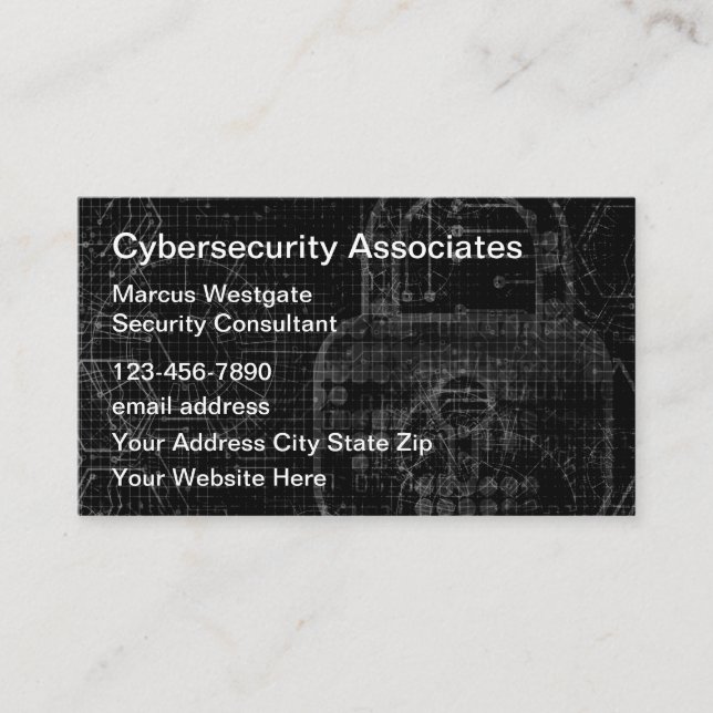 Business Cyberecurity Services Business Card (Front)
