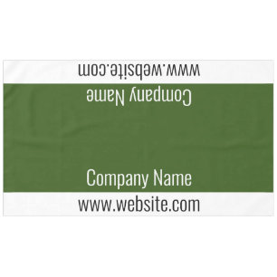 Business Dark Green and White Text Template Tablecloth