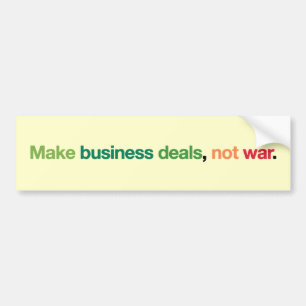 Business Deals Bumper Sticker