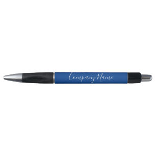 Business Deep Blue and White Script Company Name