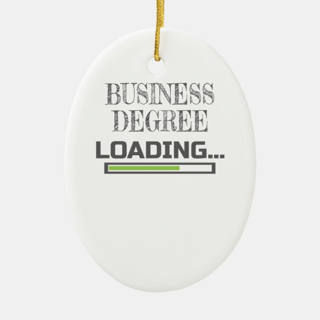 Business Degree Loading Business School Major Gift Ceramic Tree Decoration (Front)