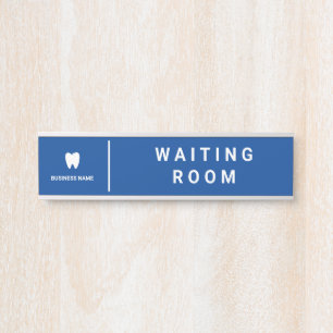 Business Dentist Logo   Modern Waiting Room Door Sign
