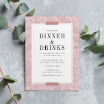 Business Dinner & Drinks - Blush Pink Invitation<br><div class="desc">Throw a business dinner party with this elegant dinner & drinks invitation. It features a blush pink botanical background and classic typography.</div>