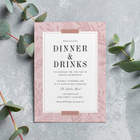 Business Dinner & Drinks - Blush Pink