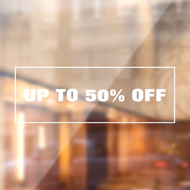 Business Discount Window Cling (Sheet 2)