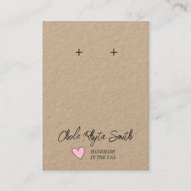 Business Display Cards - Handmade Earrings (Front)