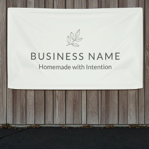 Business Display Sage Green Botanical Minimalist Banner
