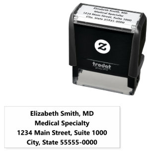 Business Doctor Name Speciality Return Address Self-inking Stamp