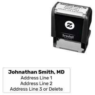 Business Doctor's Office Name Basic Return Address Self-inking Stamp